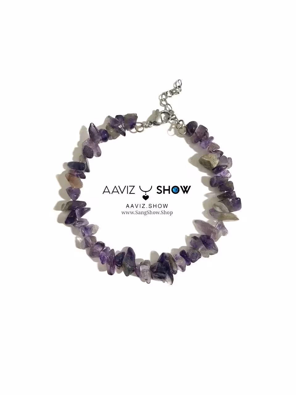 دستبند سنگی آمیتیست نمونه معدنی و اصل D104