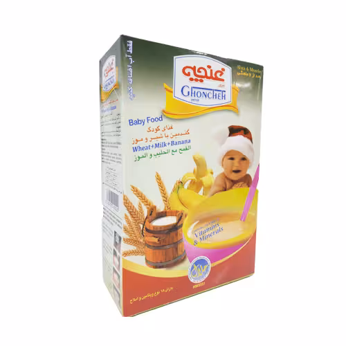 غذای کودک گندمین با شیر و موز غنچه