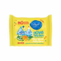 دستمال مرطوب پاک کننده و نرم کننده بسته‌ای دافی – بسته 20 عددی