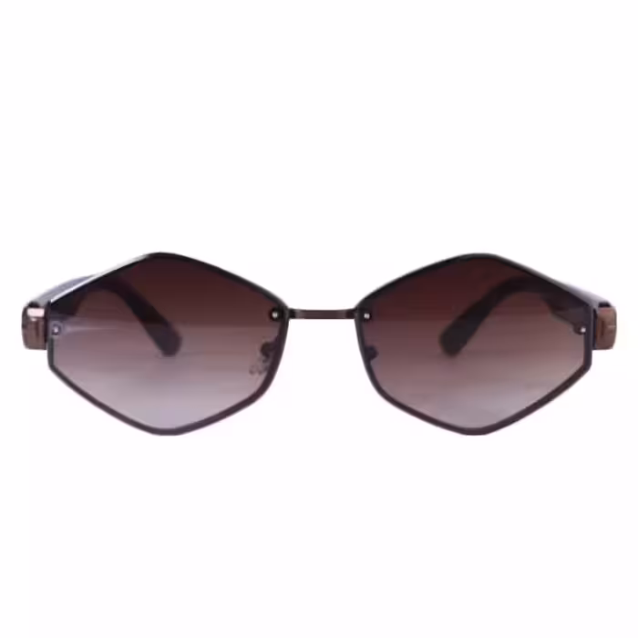 عینک آفتابی فشن تام فورد چندضلعی قهوه ای A 3092/2