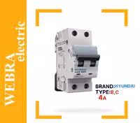 کلید مینیاتوری دو فاز 4 آمپر هیوندای