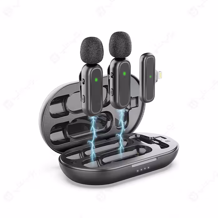 میکروفن یقه ای دوتایی لایتنینگ مدل K61 (مخصوص گوشی های آیفون)