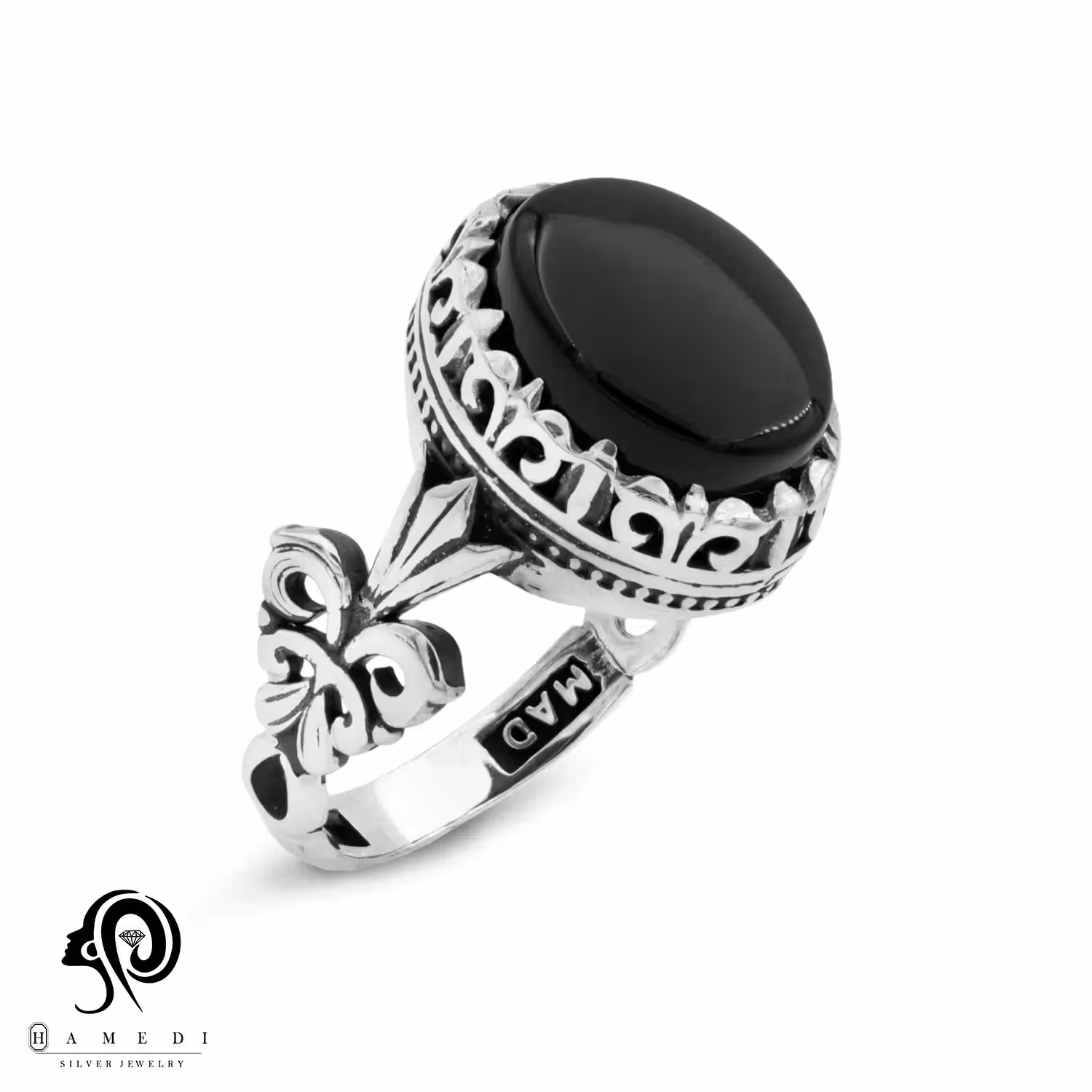 انگشتر نقره مردانه عقیق سرخ اصل RIM AG20