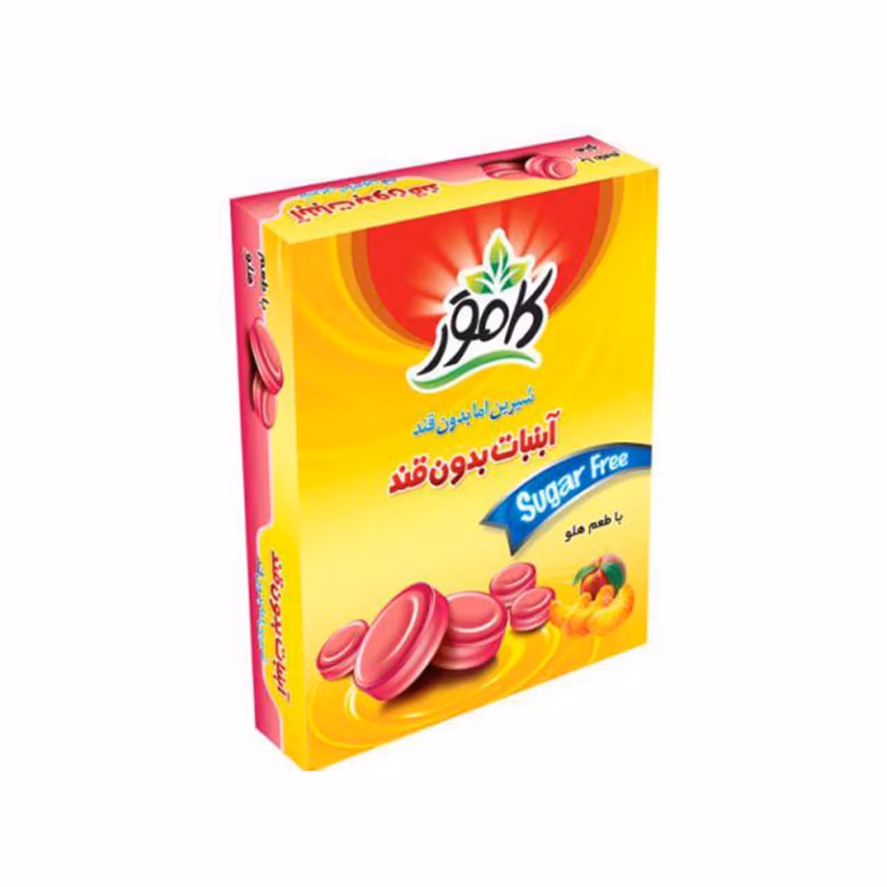 آبنبات بدون قند با طعم هلو کاموَر – 130 گرم