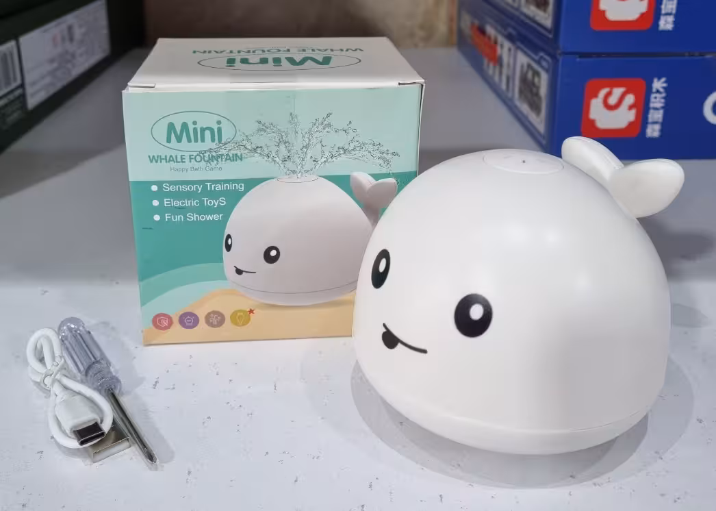 فواره دلفین حمام کودک شارژی چراغدار