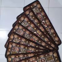 روپله ای گلیم طرح خشتی مشکی (30در80)