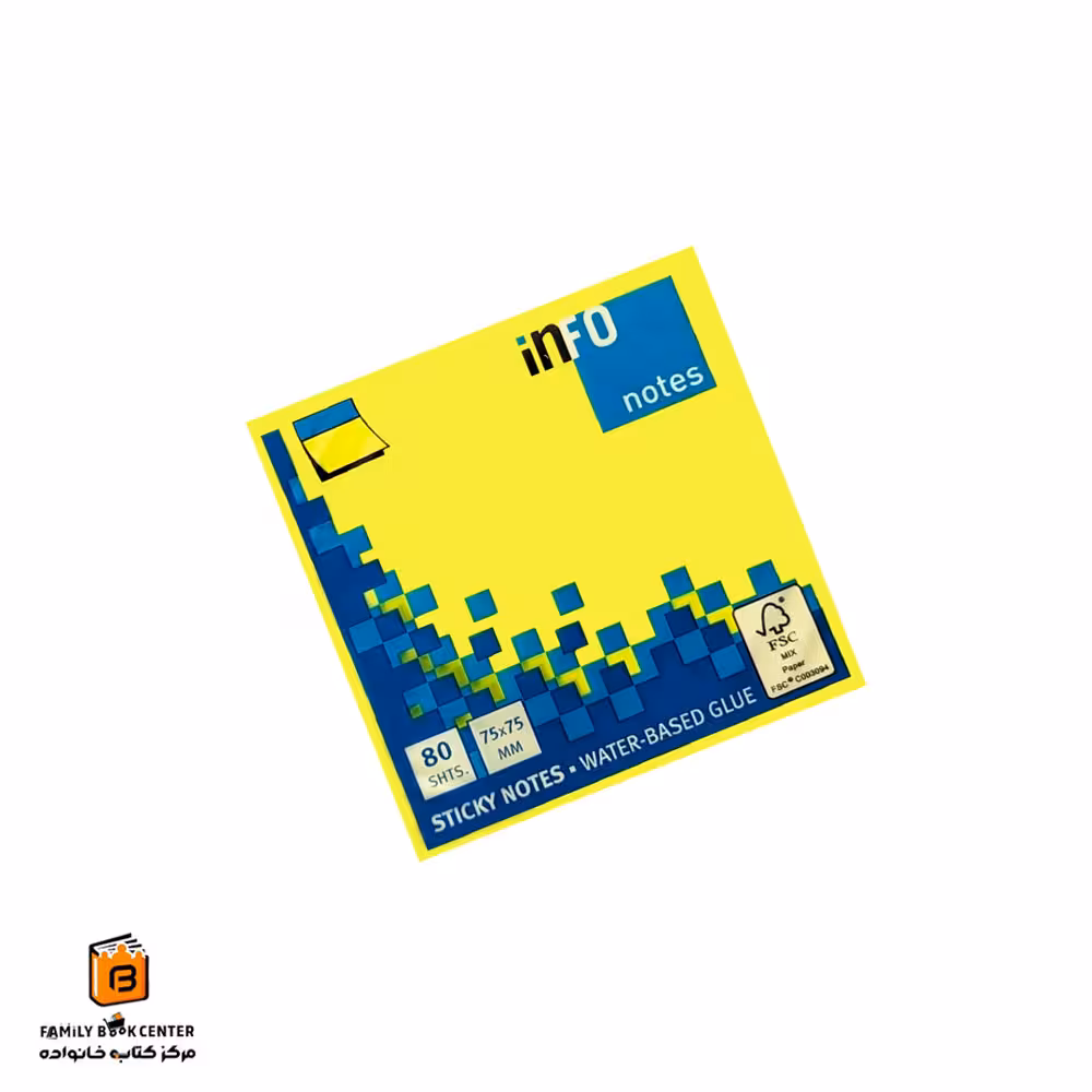 استیک نوت 80 برگ زرد