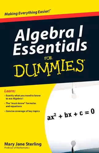 خرید و دانلود نسخه کامل کتاب Algebra I Essentials For Dummies