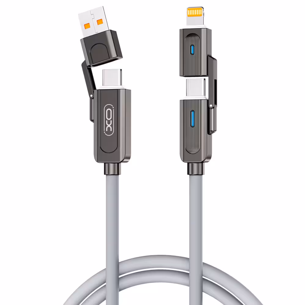 کابل شارژ چهار سر ایکس او مدل XO-NB275 طول 1 متر توان 60 وات