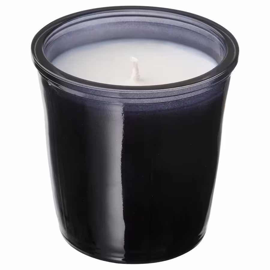 شمع لیوانی رایحه دار ایکیا مدل LOVTRAD کد 505.271.51 زمان اتمام 20 ساعت