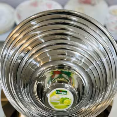 لگن استیل 11 پارچه یونیک،استیل نگیر ،برند یونیک هک شده