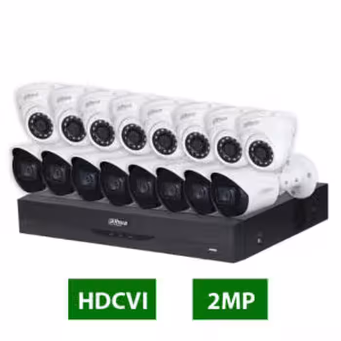 پکيج 16 دوربين مداربسته داهوا 2 مگاپيکسل سری میان رده