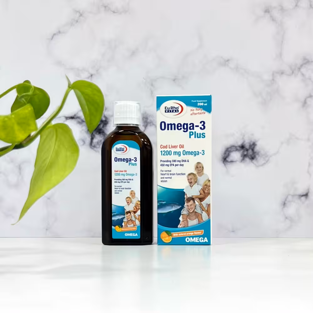 شربت امگا 3 پلاس یوروویتال |200 میلی‌لیتر