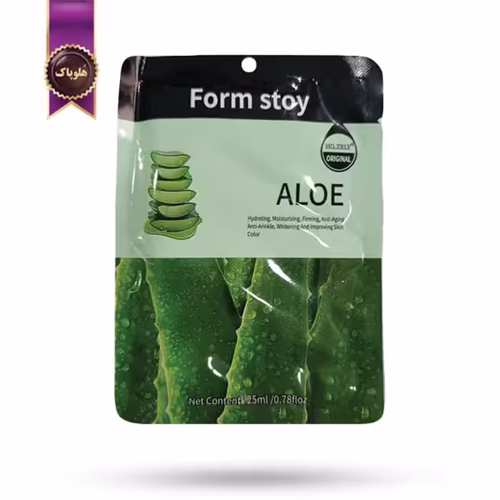 ماسک صورت ورقه‌ ای فارم استی Form stoy مدل آلوئه‌ ورا Aloe پک 1 عددی (اورجینال)