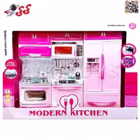 اسباب بازی آشپزخانه کودک باربی صورتی Modern Kitchen 81826