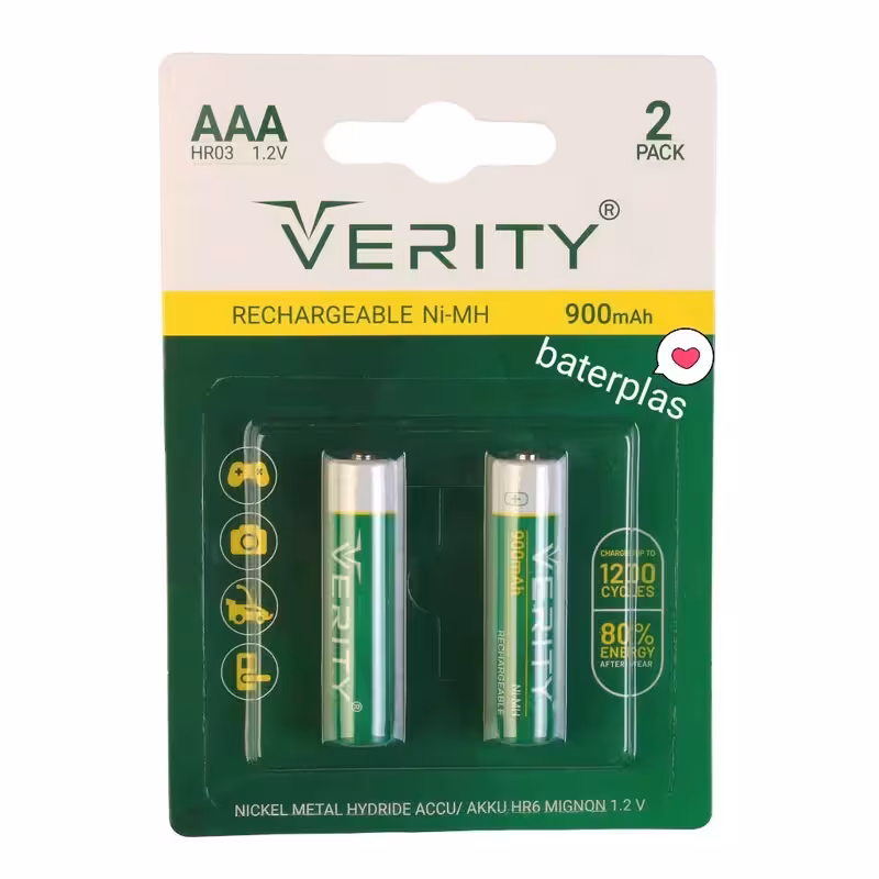 باتری نیم قلمی شارژی با ظرفیت 900 میلی آمپر | amazonchi