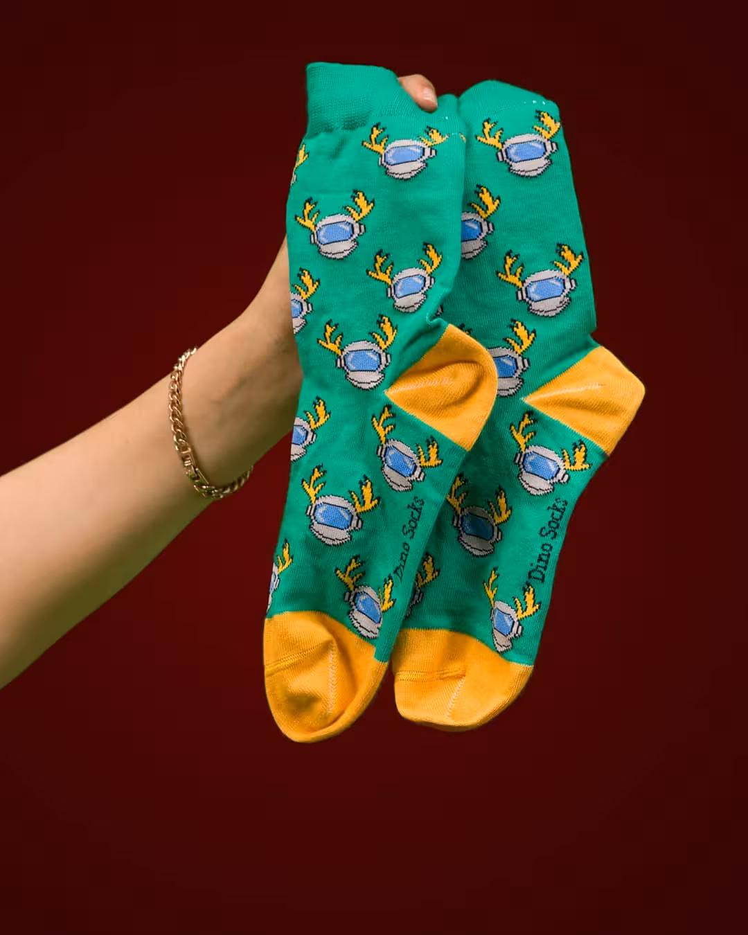 جوراب ساقدار داینوساکس طرح گوزن فضانورد