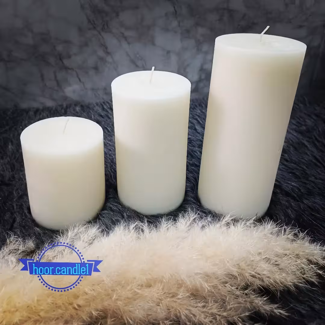 شمع استوانه سفید 10 سانت