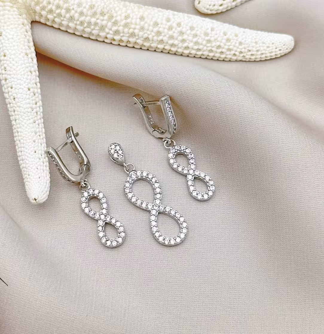 نیمست نقره بی نهایت جواهری کد 00179