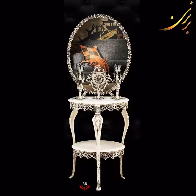 آینه و شمعدان آلومینیومی کد (38)