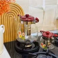 کتری قوری پیرکس گلدار