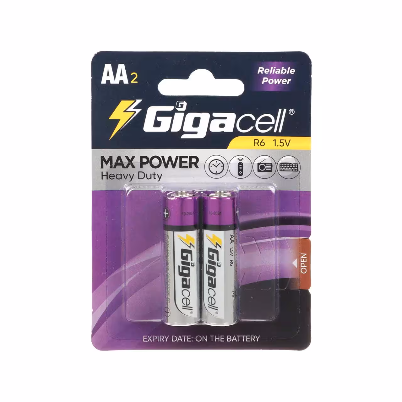 باتری قلمی GigaCell-AA مدل MAX POWER Heavy Duty R6 - بسته 2 عددی