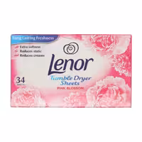 دستمال خوشبو کننده لباس لنور Lenor مدل Tumble Dryer Sheets با رایحه شکوفه صورتی بسته 34 عددی