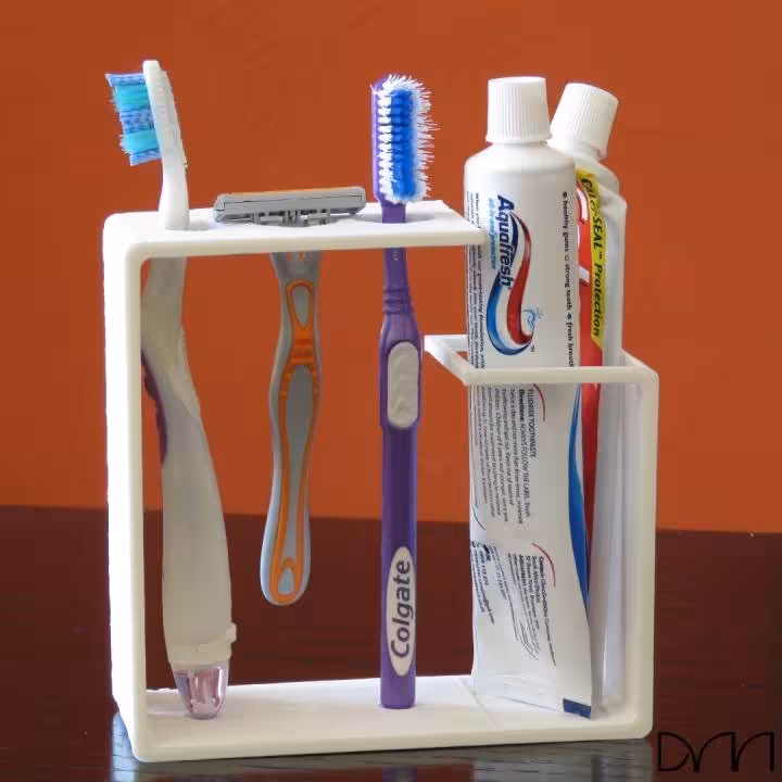 مدل سه بعدی نگهدارنده مسواک و خمیردندان (STL)