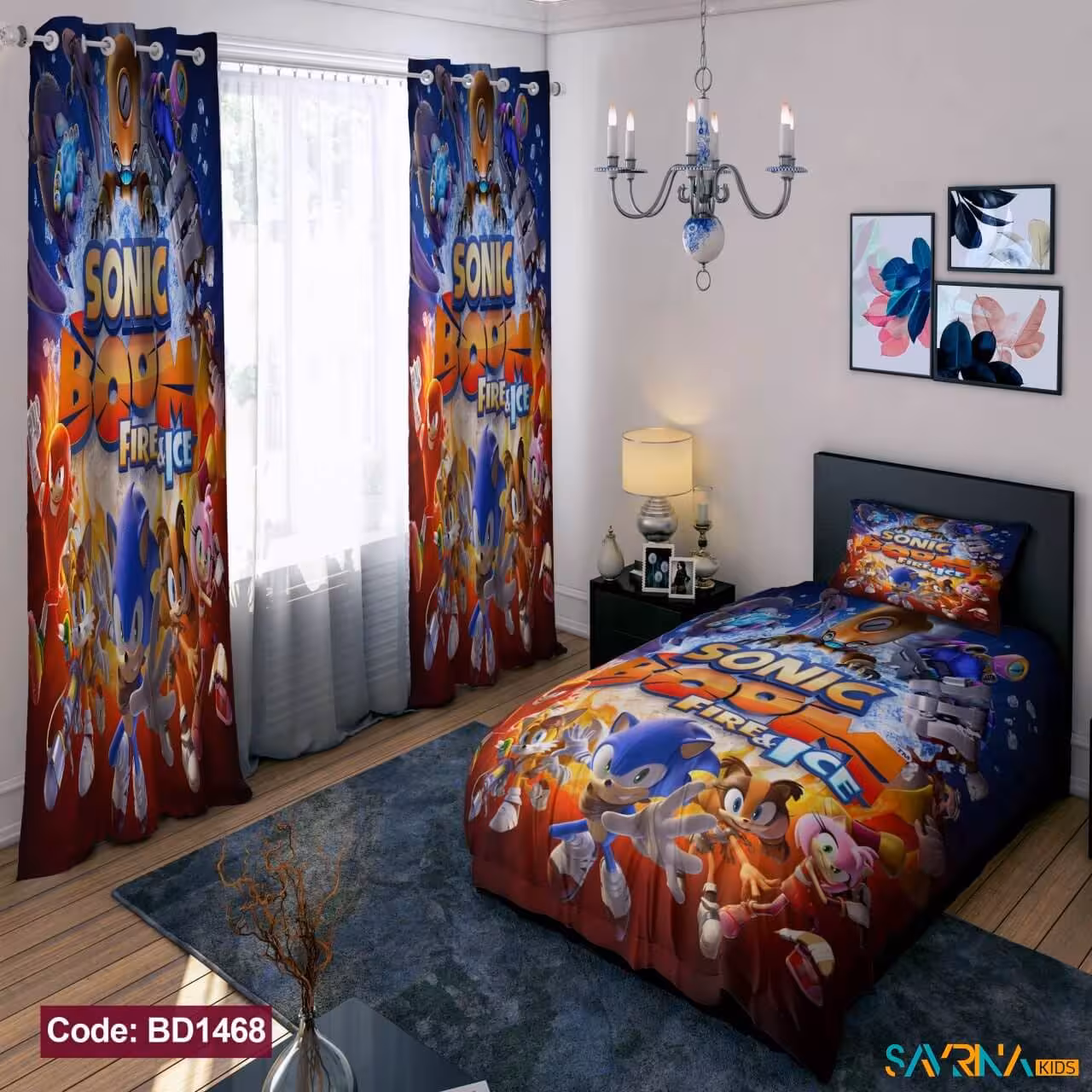 ست اتاق خواب پسرانه طرح سونیک کد BD1468