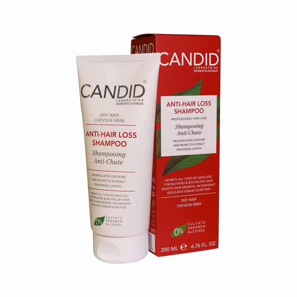 شامپو ضد ریزش موی چرب کاندید 200 میلی لیتر Candid Anti Hair Loss Shampoo For Oily Hair 200 ml