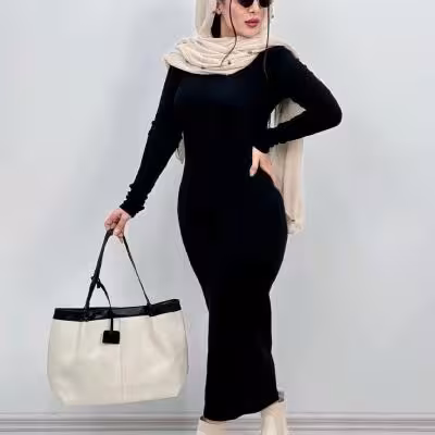 پیراهن زنانه فانریپ مدل یقه اسکی