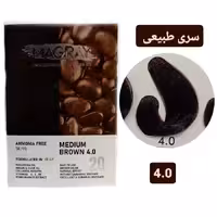 کیت رنگ مو بدون آمونیاک ماگرای قهوه ای متوسط MAGRAY 40