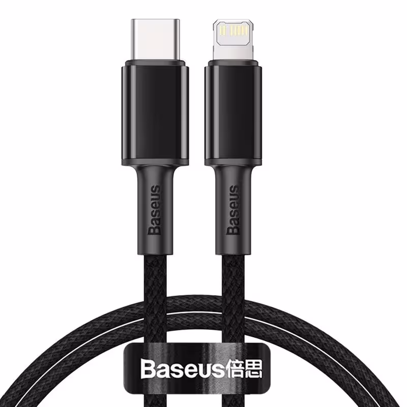 کابل تبدیل USB-C به لایتنینگ باسئوس مدل CATLGD-01 20W طول 1 متر