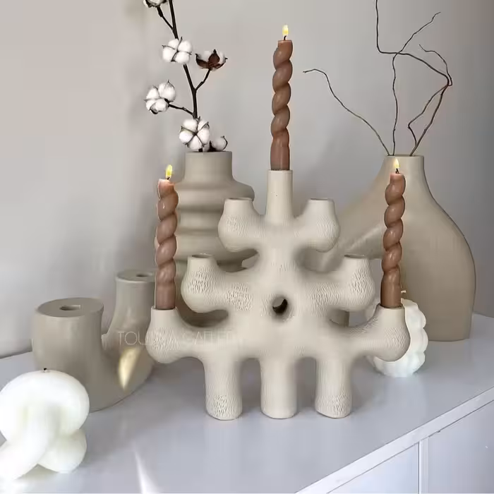 شمعدان دوناتی پنج شعله رو میزی