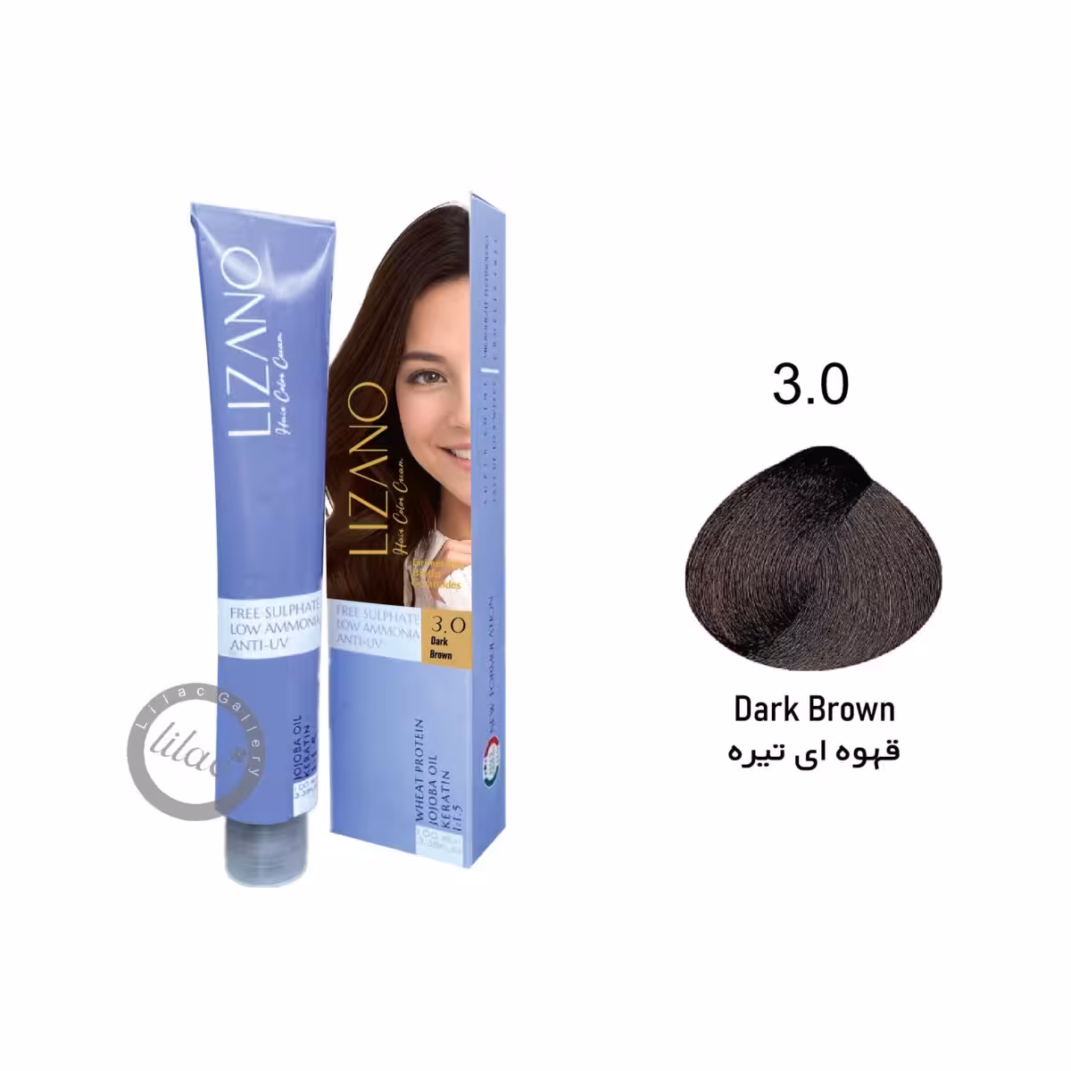 لیزانو lizano رنگ مو شماره 3.0 قهوه ای تیره 100 میل