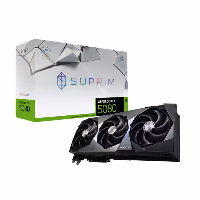 کارت گرافیک ام اس آی مدل GeForce RTX 5080 SUPRIM SOC 16G