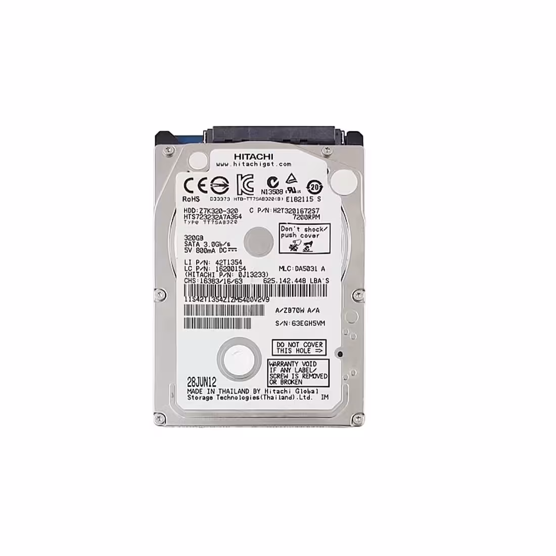 هارد لپ‌تاپ هیتاچی 320 گیگابایت (SATA)