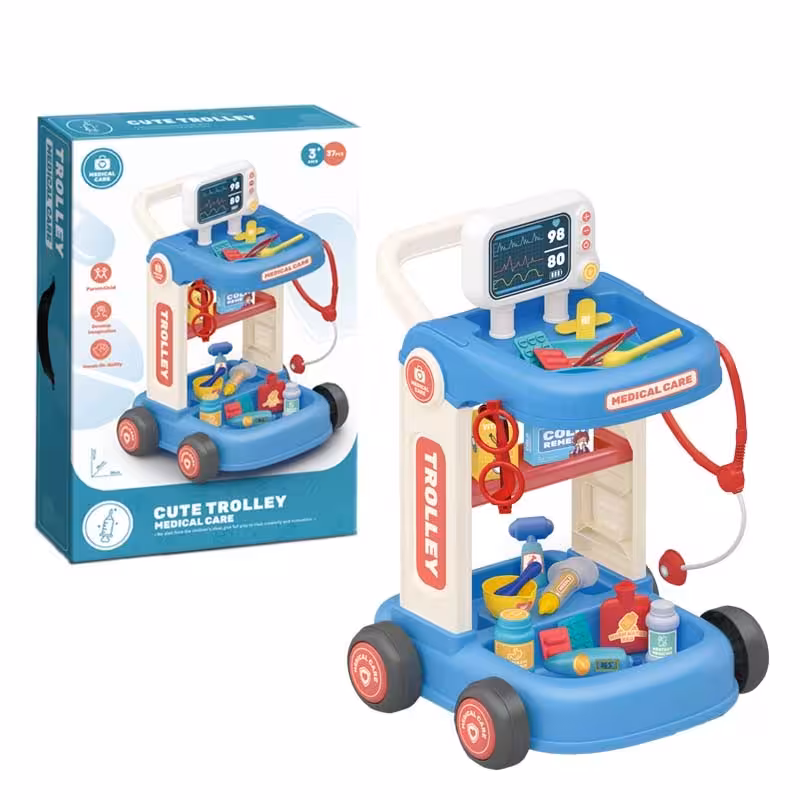 ترولی و میز پزشکی اسباب بازی کد 8164