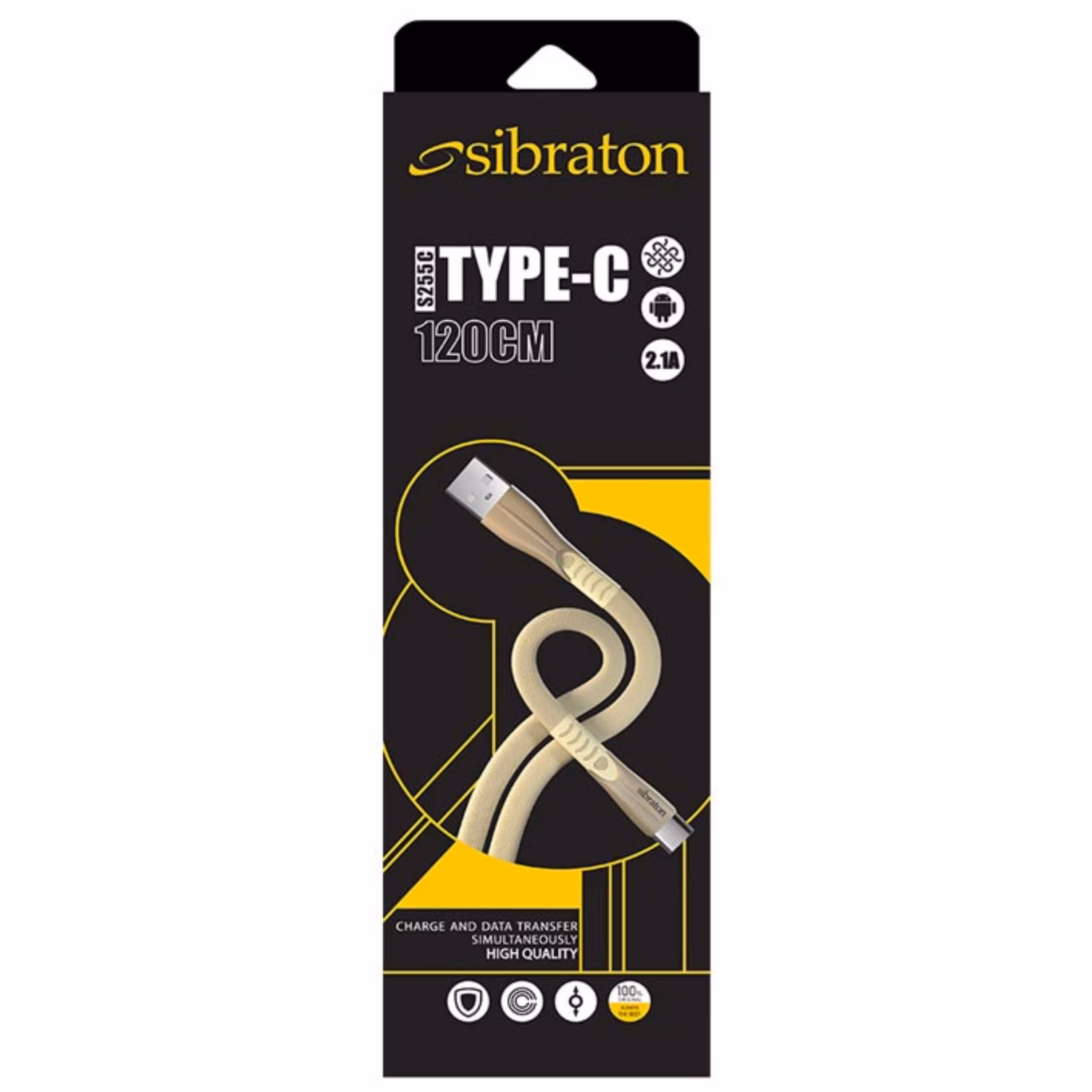 کابل شارژ Type-C سیبراتون S255 C با گارانتی 12 ماهه