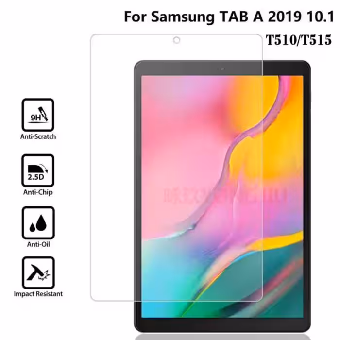 گلس تبلت T515 بی رنگ و شفاف یا محافظ صفحه نمایش تی 515 شیشه ای تبلت Glass Screen Protector Samsung Galaxy TAB A 10.1 2019 LTE SM-T515