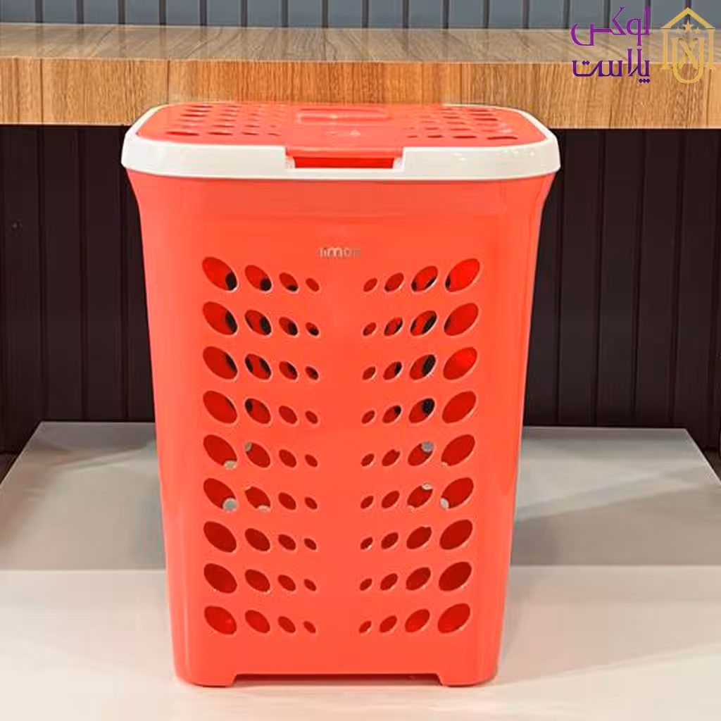سبد رخت بلند دربدار لیمون مدل سارینا رنگ گلبهی