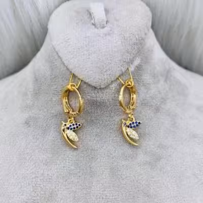 گوشواره آویز طرح پرنده