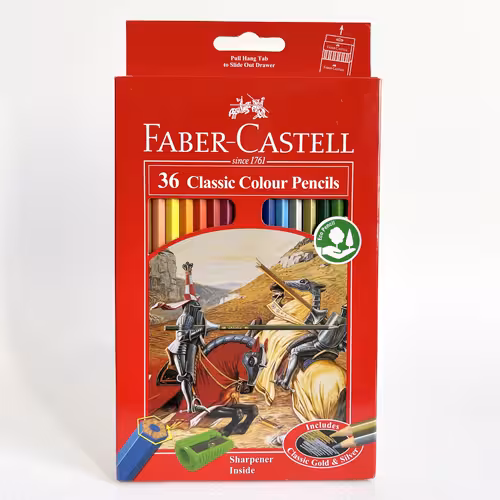 مداد رنگی فابر کاستل 36 رنگ جعبه مقوایی