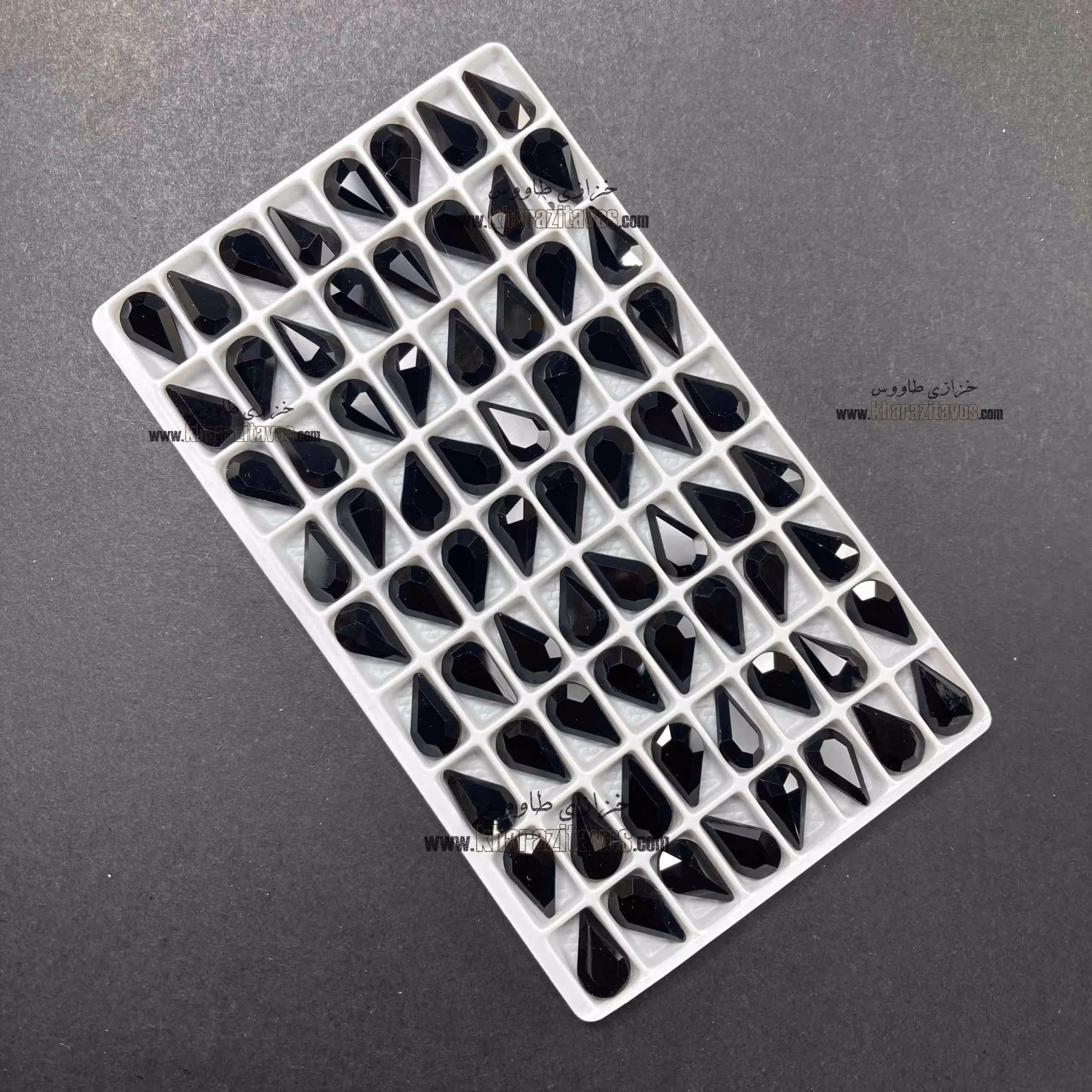 اشک سنگی 8 در 13 ( مشکی ) ورق 63 عددی