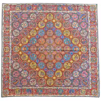 رومیزی مربع ترمه ابریشم کد TRM175