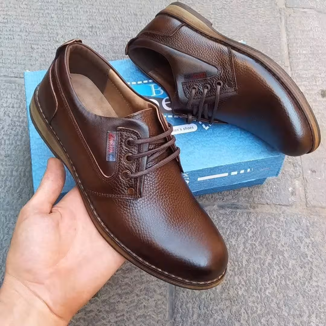 کفش مردانه طبی تمام چرم کد 2946