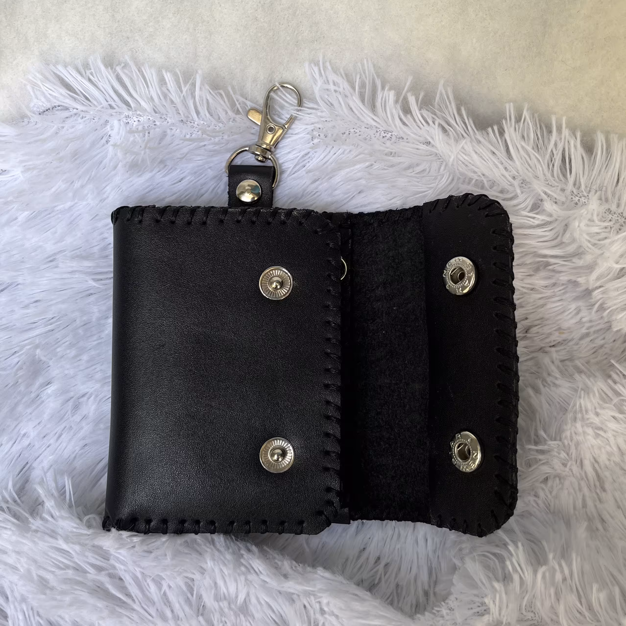 جاکارت و جا کلیدی چرمی دست دوز 