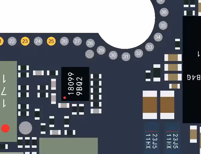 آی سی تیونر آنتن آر اف آیفون ایکس اس مکس | (LATGPO_A)(UATGPO_A)IC RF Tuner Antenna iPhone XS Max (QM18099)