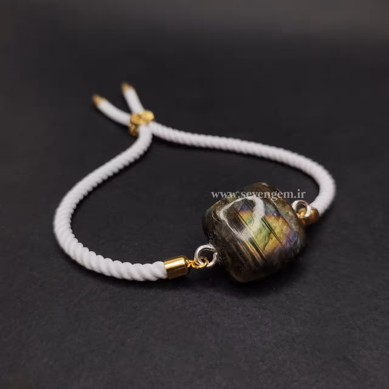 دستبند زنانه سنگ لابرادوریت (کد315)