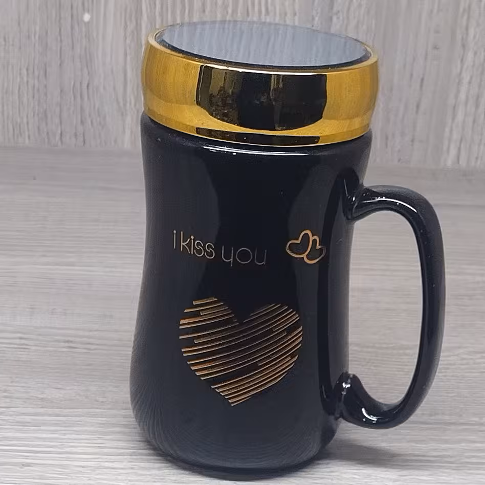 ماگ سرامیکی درب آینه ای    ماگ سرامیکی    ماگ. لیوان درب دار